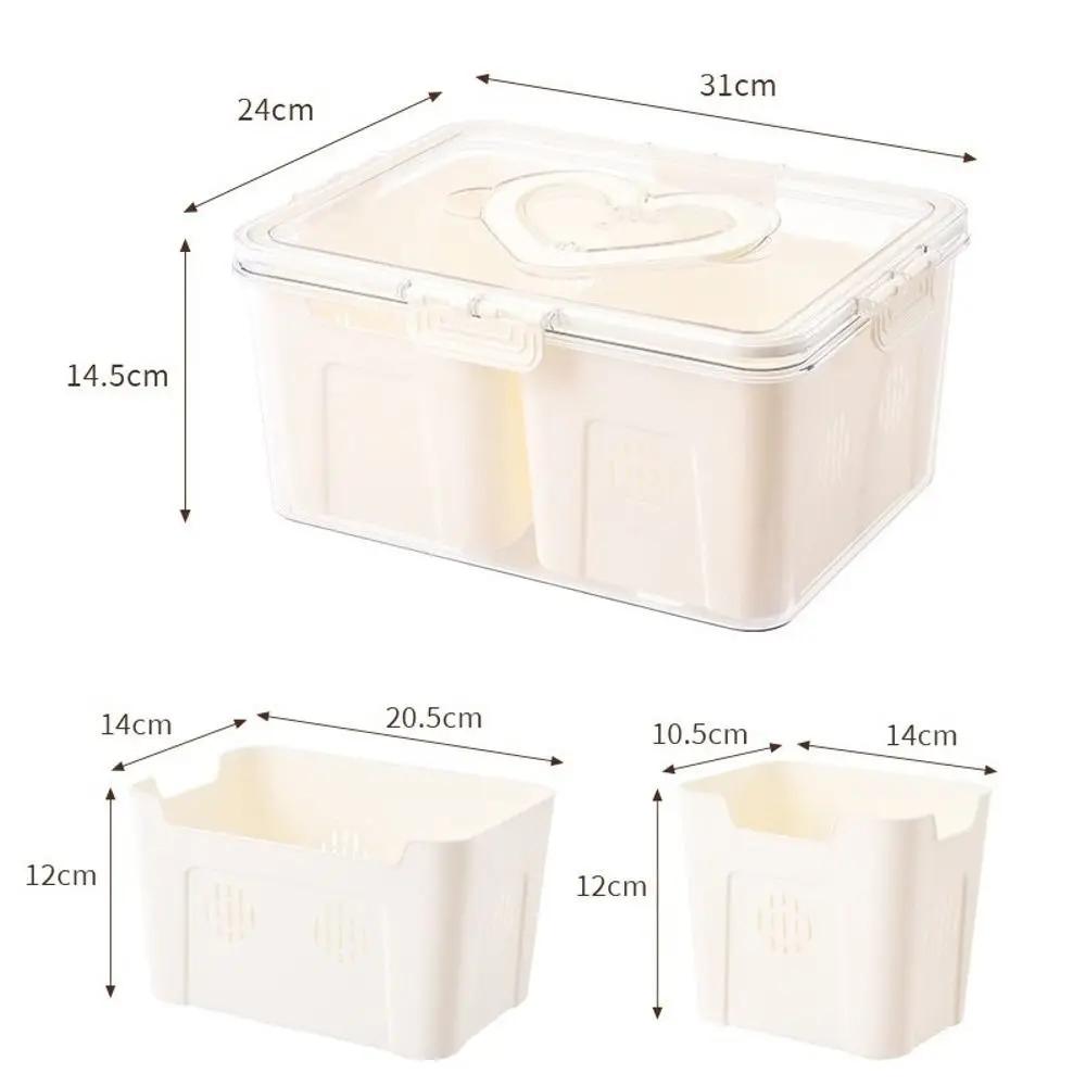 2/3/4/8 grids Kitchen Refrigerator Storage Box Sealed Large capacity Refrigerated Vegetable Fresh-keeping Box