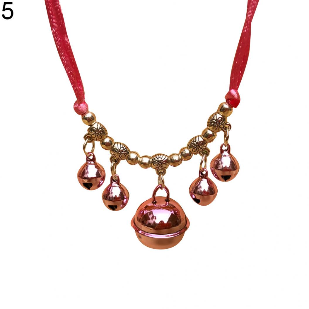 

Декоративный ошейник с несколькими колокольчиками для кошек и собак S розовый