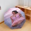 1 pz Ombrello con motivo Ayliva Ombrello portatile pieghevole Struttura a stecche in ferro Struttura a stecche Forato Ombrello da esterno per la casa