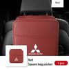 Cwvjgx1 For Mitsubishi Car Logo Seat Back Storage Leather Multifunction Hanging Box Accessories Outlander Lancer Cross Colt Xpander
