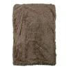 Extra-soft Taupe Long Pile Throw 120x150