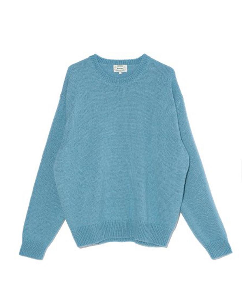 Beulumeon Kid Mohair Crew Neck Knit (Blue)