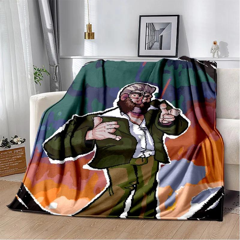 Disco Elysium Game Gamer Cartoon Blanket,Soft Throw Blanket for Home Bedroom Bed Sofa Picnic Travel Office Cover Blanket Kids