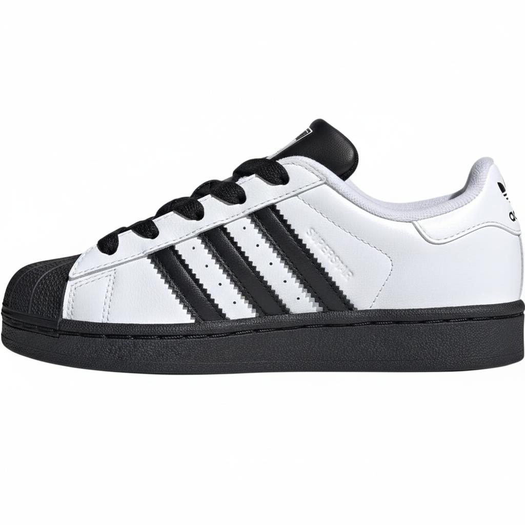 Adidas Originals Superstar 2 Leather Low top Kids  Skateboarding Shoes Black White Kids  JI0211 29