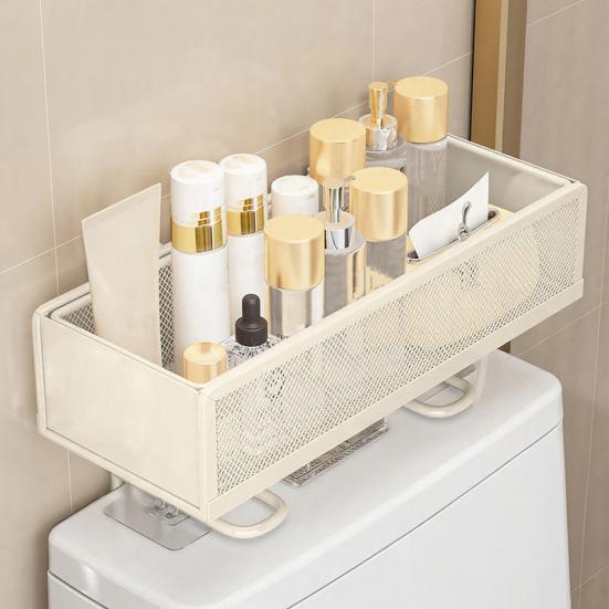 Toilettentank-Aufsatzkorb Badezimmer-Organizer Über dem WC-Aufbewahrungsregal Platzsparend Über dem Tank Maschenablage für Kleine Badezimmeraufbewahrung