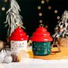 Creative Ceramic Christmas Tree Mug with Lid - Ideal Gift for Girls, Couples, or Office Tea Time