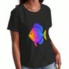 Radieschen Damen Baumwoll-T-Shirt, Re Baumwolle Premium Druck, Langlebig, Freizeitmode. Vintage Radieschen Gemüse Illustration Grafik T-Shirt, Ideal für Gärtner