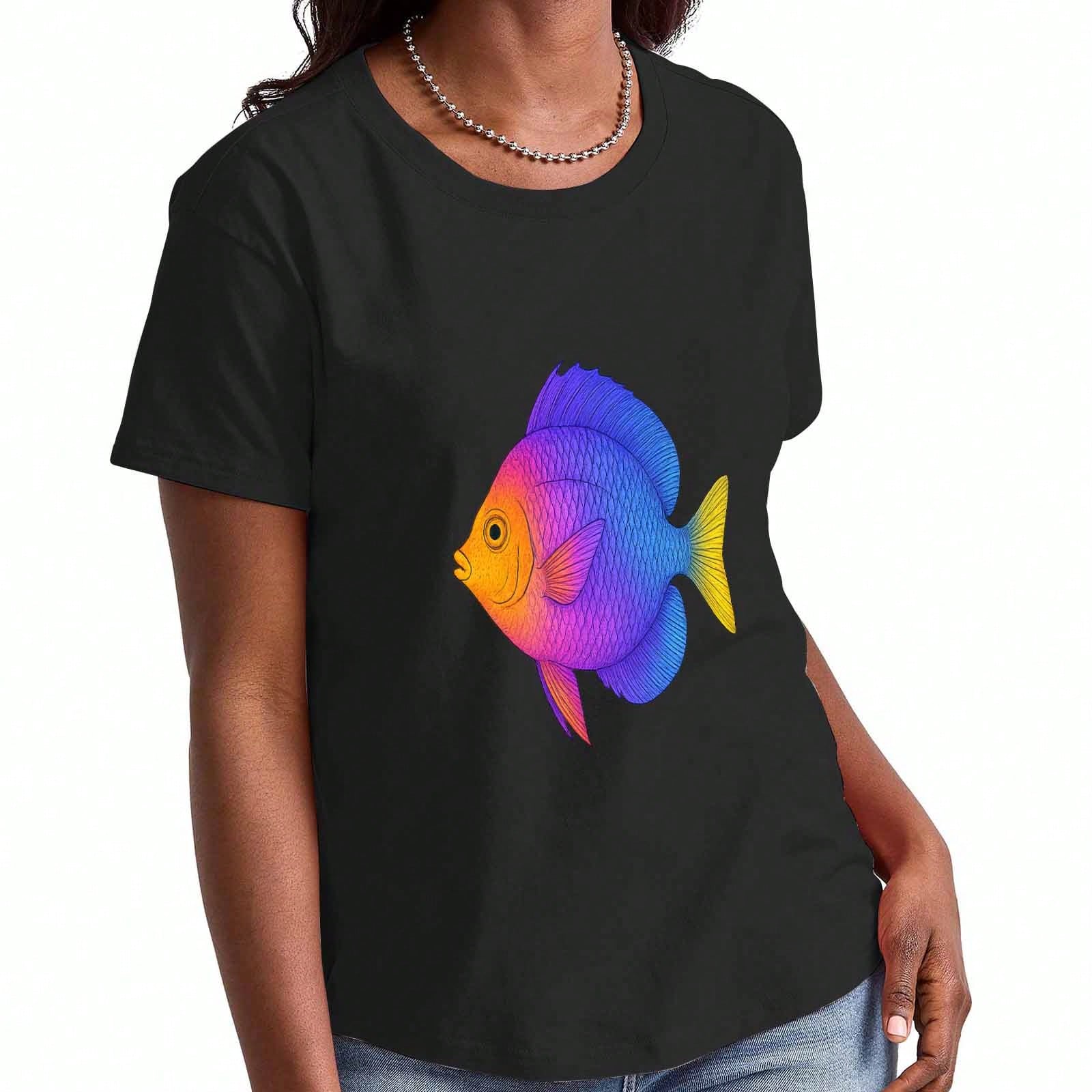 Radish Ladies Cotton T Shirt, Pure Cotton Premium Print, Durable, Casual Fashion. Vintage Radish Vegetable Illustration Graphic Tee, Ideal For Gardene S разноцветный