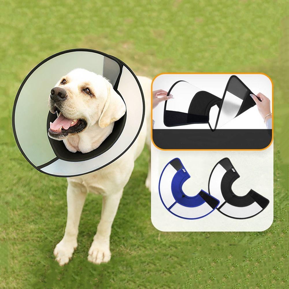 Breathable Dog Elizabethan Collar Prevent Biting Stop Scratching Dog Cone Collar Licking Protection Adjustable Recovery Collar