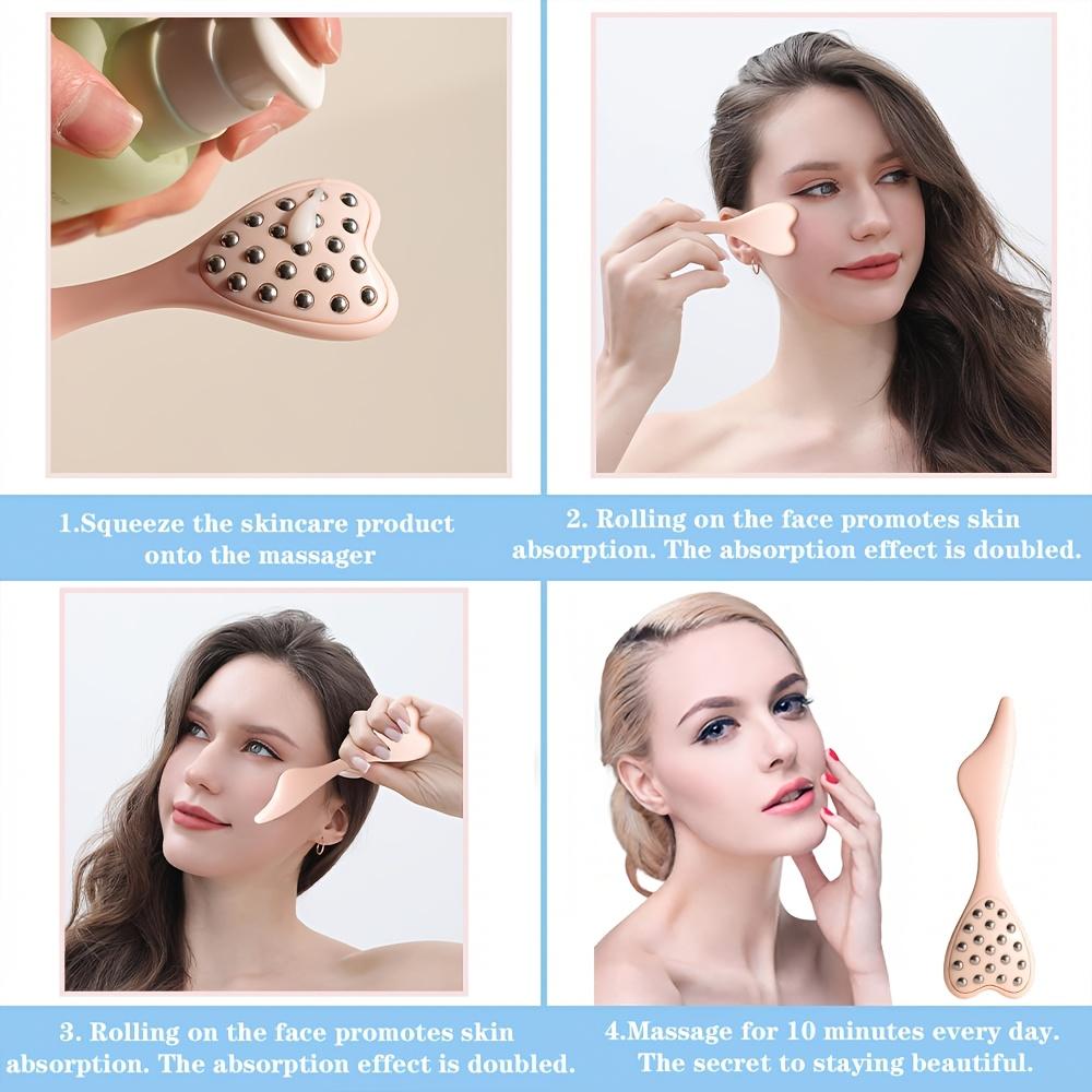 New Facial Care Massage Gua Sha Roller Applicator Enhances Absorption of Skincare Products, Perfect for Facial Spa, A Great Gift for Friends