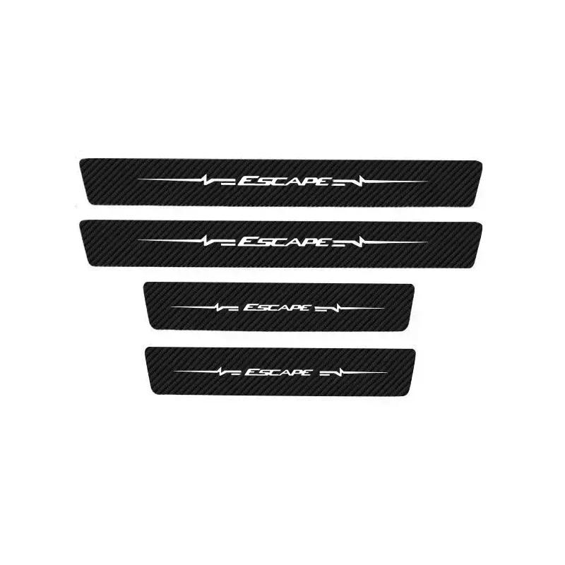 ROPP7 For Ford Escape Logo Car Door Sill Protector Sticker Waterproof Anti Scratch Guard Plate Decal Auto Modification Accessories