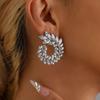 European and American Jewelry Exaggerated Flash Diamond Earrings Internet Celebrities with The Same Personality Design Temperament Earrings Earrings