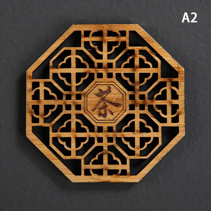Creative Lotus Flower Drink Coasters Wooden Round Cup Mat Table Mat Tea Coffee Mug Placemat Home Decoration Kitchen Accessories