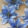 8Pcs Artificial Fabric Flower Glitter Wedding Party Decor Christmas Xmas Tree Decoration