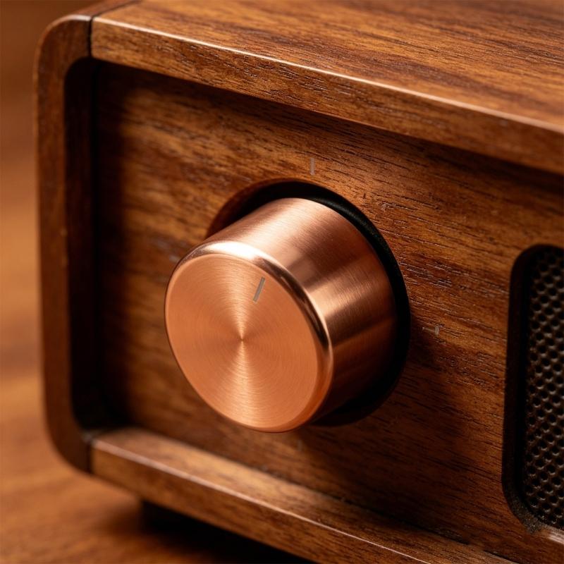 Perilla de Volumen de Aluminio de 35x22 mm para Altavoz Con Giro Suave y Diseño Duradero