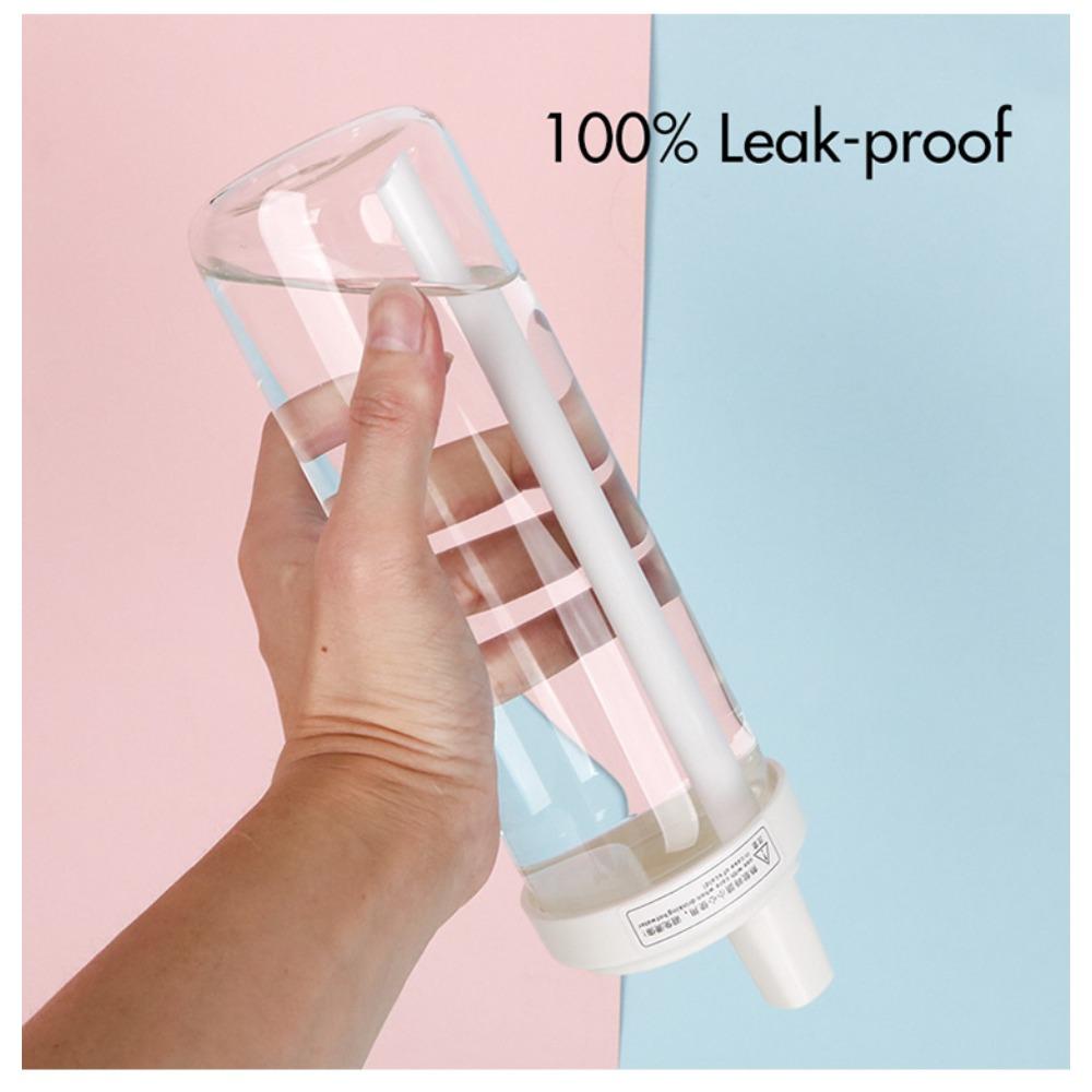 Botellas de Agua de 500/850ml Taza con Pajita Jugo Leche Taza de Plástico con Tapa Pajita Tazas para Té de Burbujas Café Gran Capacidad Artículos para Beber