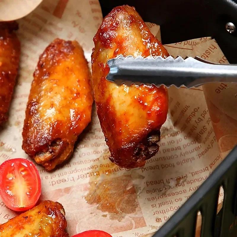 100/200 Pcs Safe Oil-Proof Paper for Wrapping Burger Bread Fried Food Sandwich Packaging Fryer Air Baking Paper Kitchen Tools