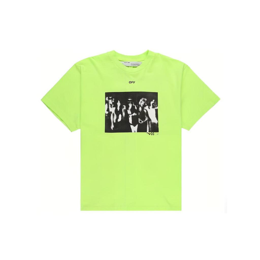 OFF WHITE Koszulka Męska SS20 Neonowy Zielony OMAA038R201850156210
