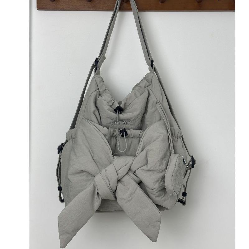 

ath Cloud Bag - Bow Strap Designer One Shoulder Double Shoulder Casual Dual-Use Bag Large Capacity 29*13*34 серый