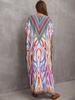 Beach Vacation Loose-Fit Rayon Print Cover-Up Shirt