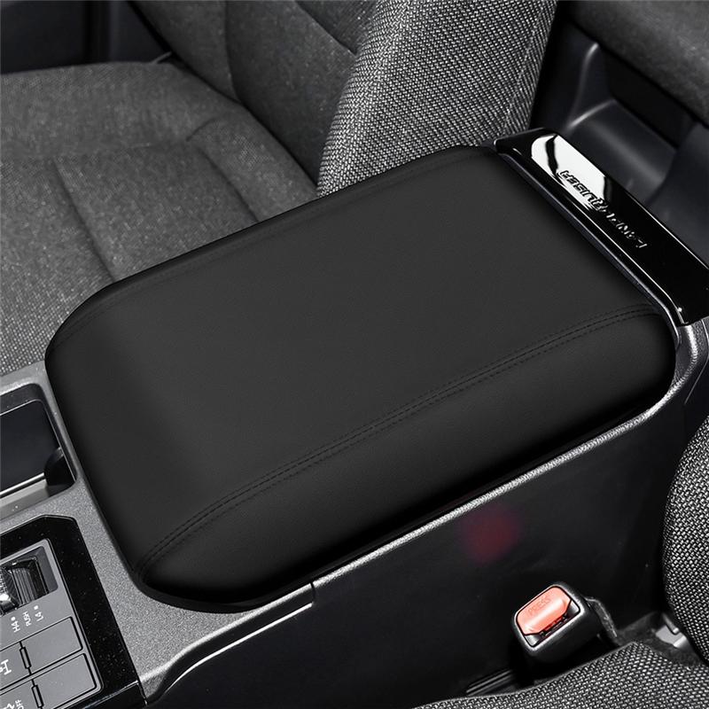 Durable-Car Center Console Armrest Box Cover Armrest Box PU Leather Panels For Toyota Prado LC250 2024 Black