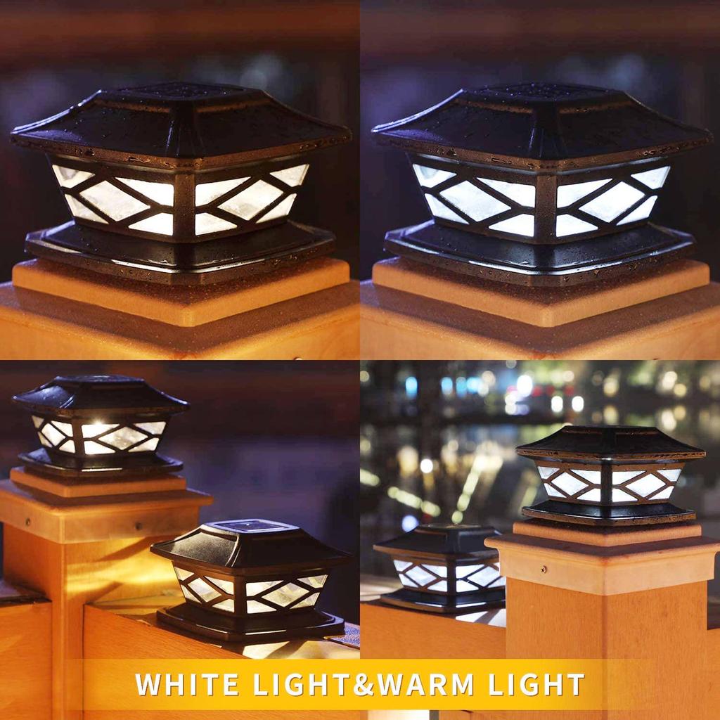 Solar Post Cap Light Outdoor Solar Courtyard Light