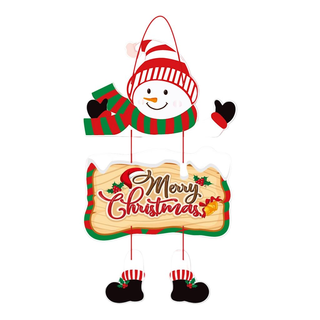 Christmas Themed Door Hanger With Lanyard Paper Hanging Pendant For Indoor And Outdoor Festival Home Decoration