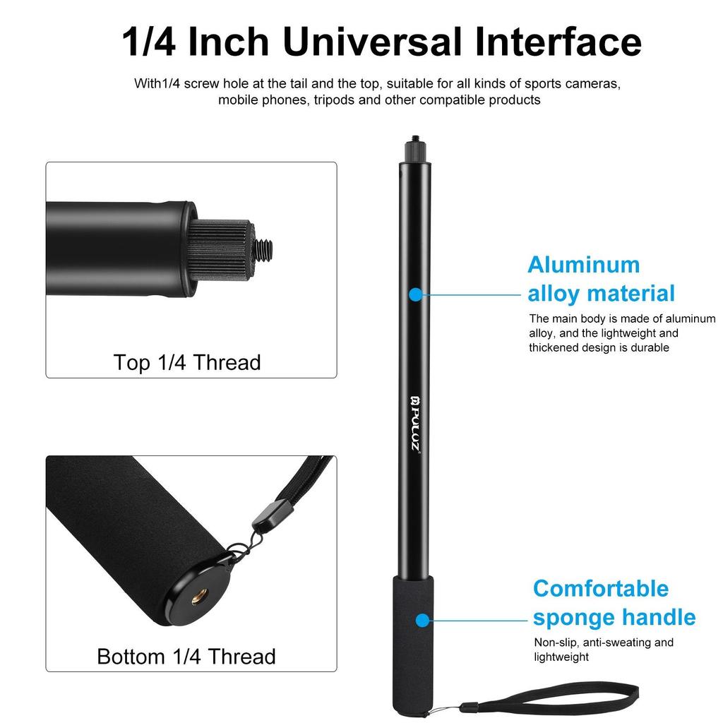 Universal Telescopic Selfie Stick for Insta360, GoPro, DJI Osmo
