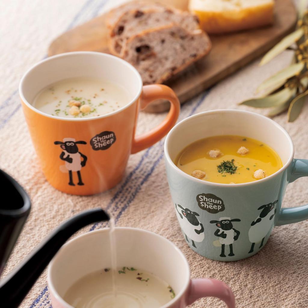 AITO "Shaun the Sheep" Mug, Approx. 300ml, Shaun Talk, Mino Ware, Made In Japan, 245006