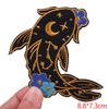 Sun Moon Patch Fox Whale Embroidery Patch Iron On Patches For Clothing Diy Cartoon /Wave Patches For Clothes Jacket Sew Stickers 