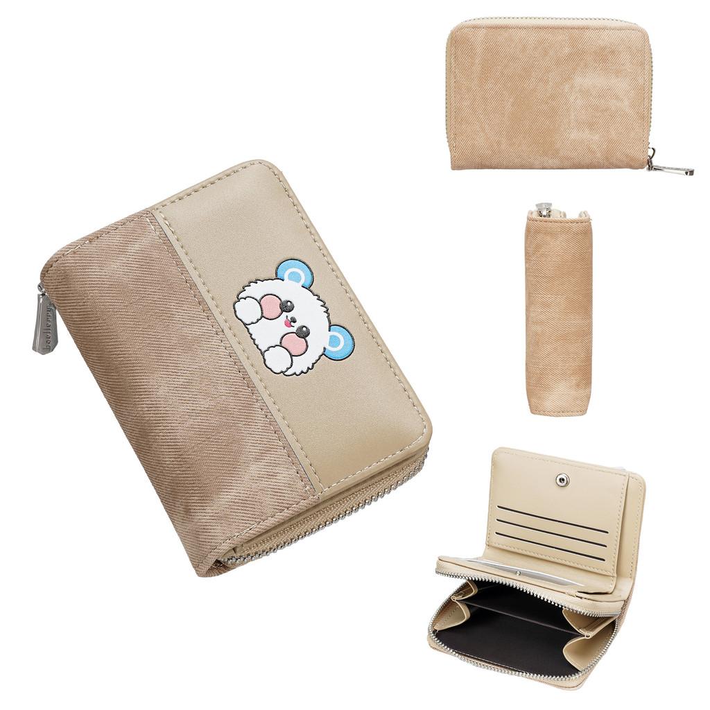 Compact Wallet Card Organizer With Pu Material And Anime Pattern For Casual Carry