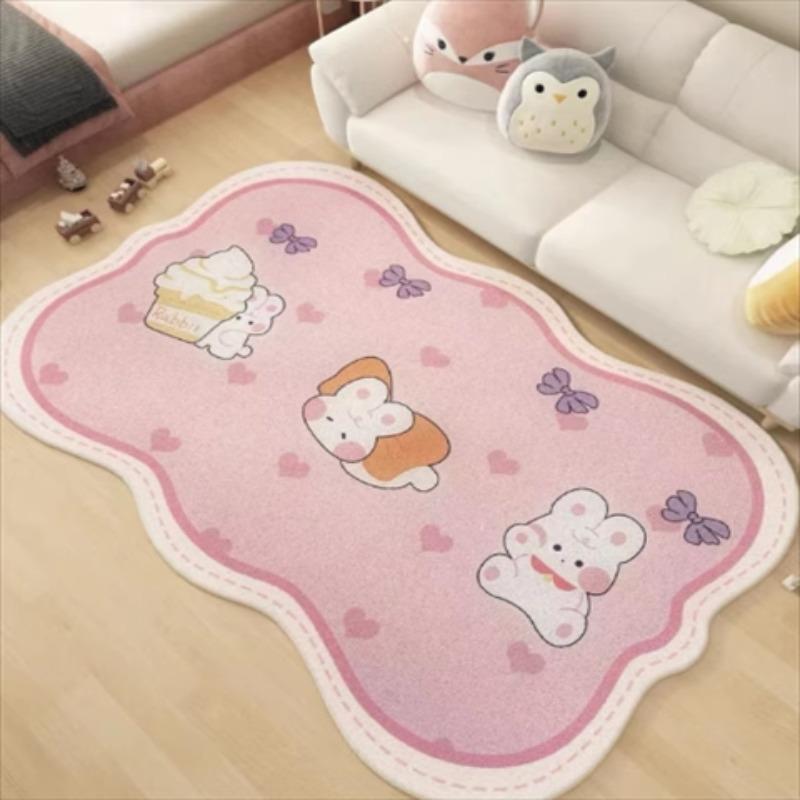 Cure Department Cute Cream Wind Bedroom Bedside Blanket Girl Room Floor Mat Immersive Living Room Early Summer Spring Carpet