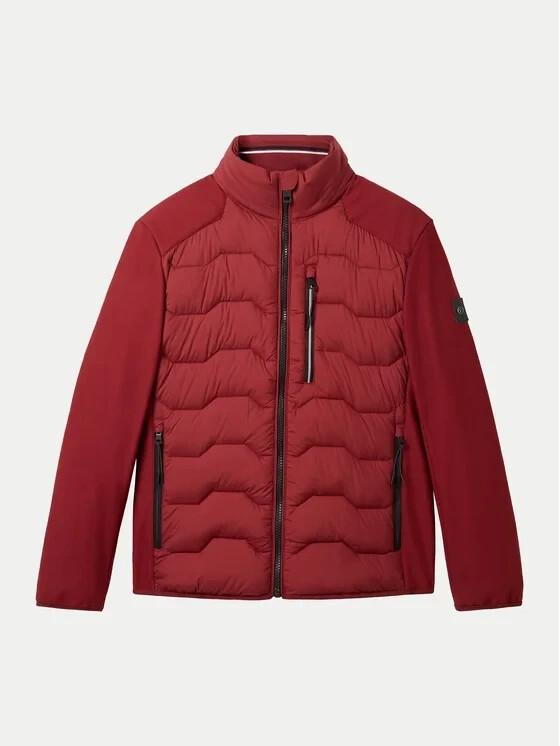Mid-season Jacket Tom Tailor Hybrid Jacket with Stand-up Collar (1041308) Burgundy Dark Red