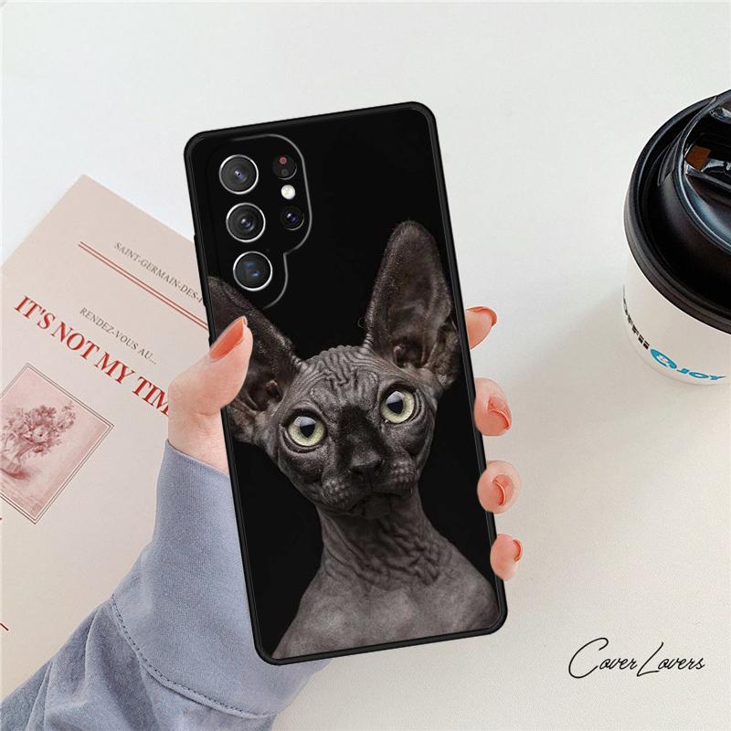 

Sphynx Sphinx Cat phone case For Samsung Galaxy S24 S25 S23 S22 Ultra Note 10 20 Plus S20 S21 FE Cover For Note10 Pro(Plus)