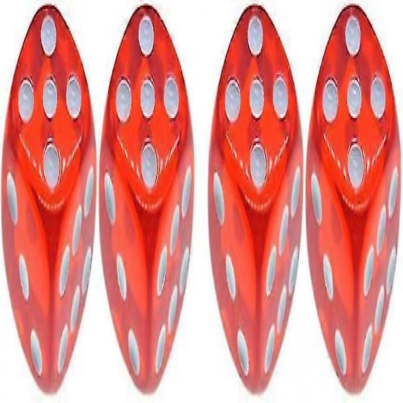 6 Sided Dice Set Dice Rounded Translucent Color Dice Board Game Teaching Math Dice Set (10 Pieces Red) Tw