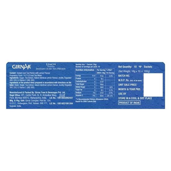 Girnar Premiscela Istantanea Tè Freddo - Gusto Limone (5 bustine)
