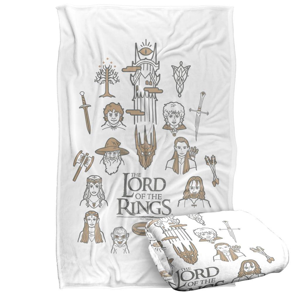 Lord Of The Rings Doodle Supersoft Blanket