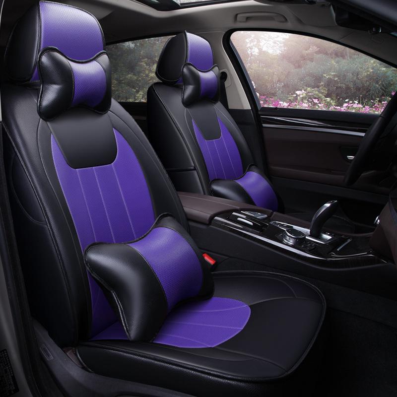Universal Full Leather 3D Surround Car Seat Cushion - All-Season Protection