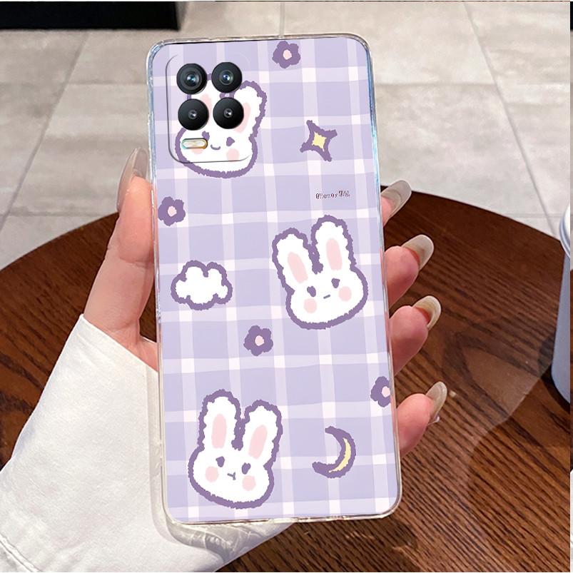 Case For Realme 8 Pro Narzo 30 5G Clear Cover Luxury Cute Heart Rabbit Funny Soft TPU Silicone Phone Case For OPPO K9X Coque