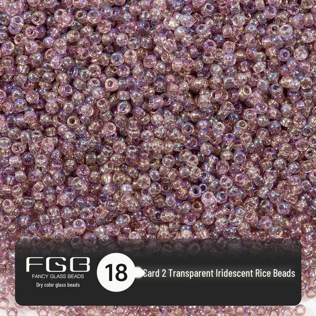 FGB Transparente Irisierende 2mm Runde Glasperlen für DIY Schmuck