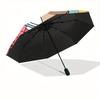 1pc Bubble Tea Capybara Automatic Open/close Umbrella, 8-Rib Sturdy Structure, Portable Travel Umbrella, Parties, Everyday Use, 11174