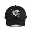 Black Colorful Butterfly Heart Hat Baseball Cap Fashion Unisex Sunhat Womens Outdoor Sports Snapback Cap