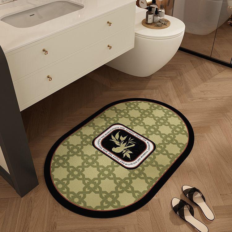American Retro Bathroom Floor Mat, Diatom Mud, Water Absorption, Non-slip and Quick-drying Floor Mat