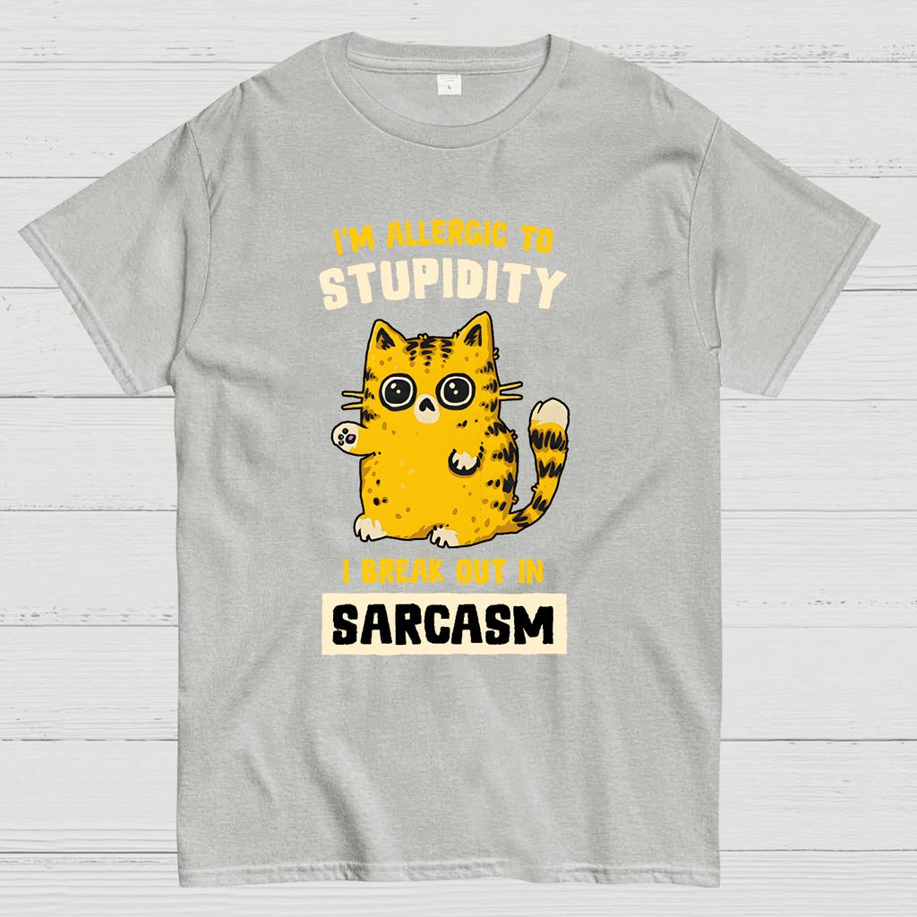 I Am Allergic To Stupidity Cotton Summer Casual Cool Loose T-Shirt