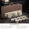 Plant ash Kung Fu tea set, household light luxury retro ceramic tea set, the whole set of annual meeting awards and commemorative gifts