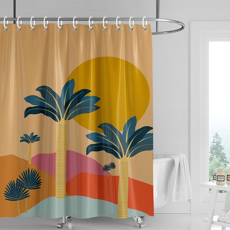 

Скандинавский Минималистичный Иллюстрация Фигуры Занавеска для Душа Отель Гостевой Дом Перегородка для Ванной Водонепроницаемая и Влагостойкая 90x180cm