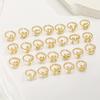 Adjustable Open Ring In 18K Gold Plated Copper With Q-Style Alphabet Letter Design Men Women