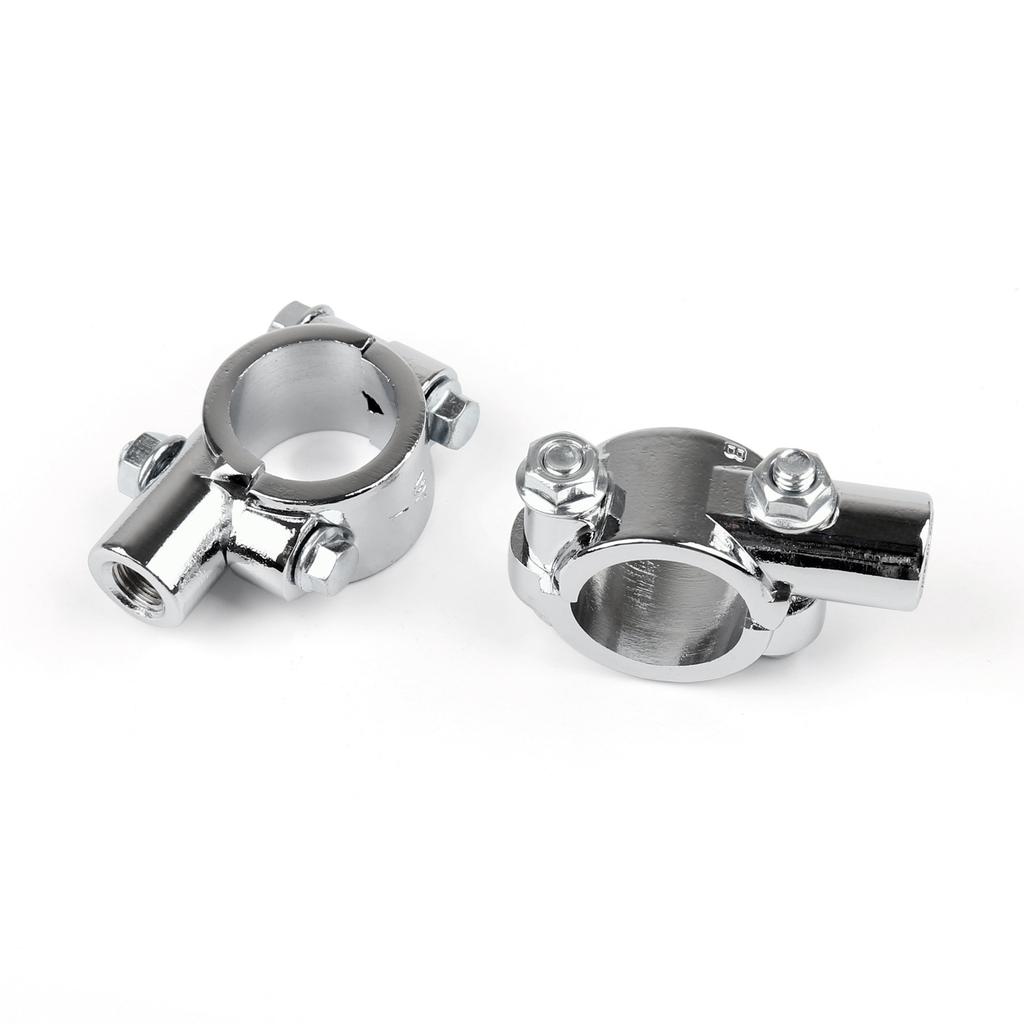 Motorcycle Bike 1" 25mm HandleBar 10MM Thread Mirror Mount Holder Clamp Adaptor