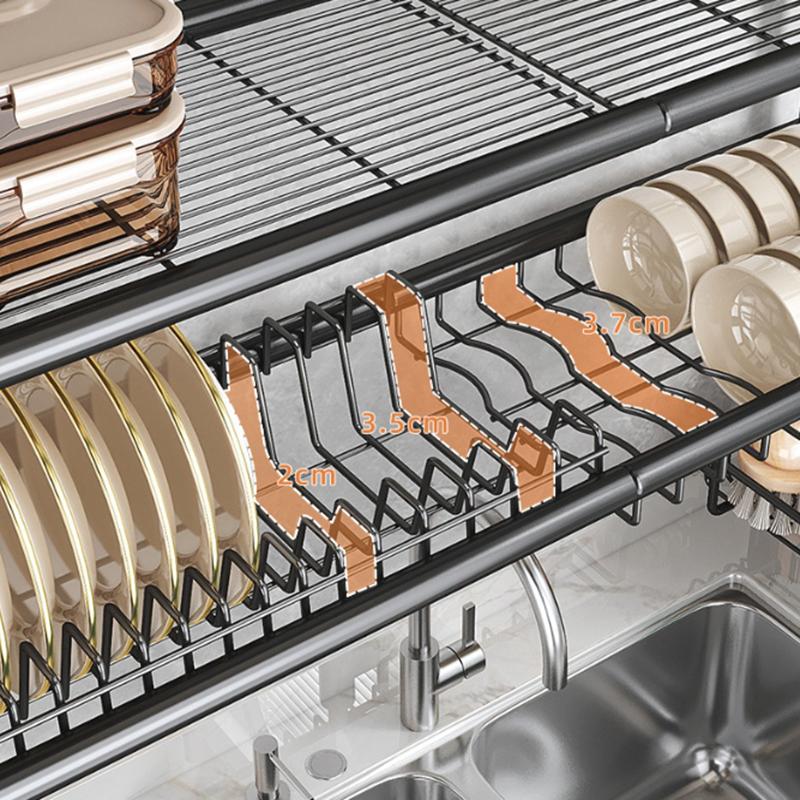 Kitchen Storage Shelf Over The Sink Dish Drying Rack Counter Dish Drying Rack Utensil Chopsticks Storage Cutting Board Organizer