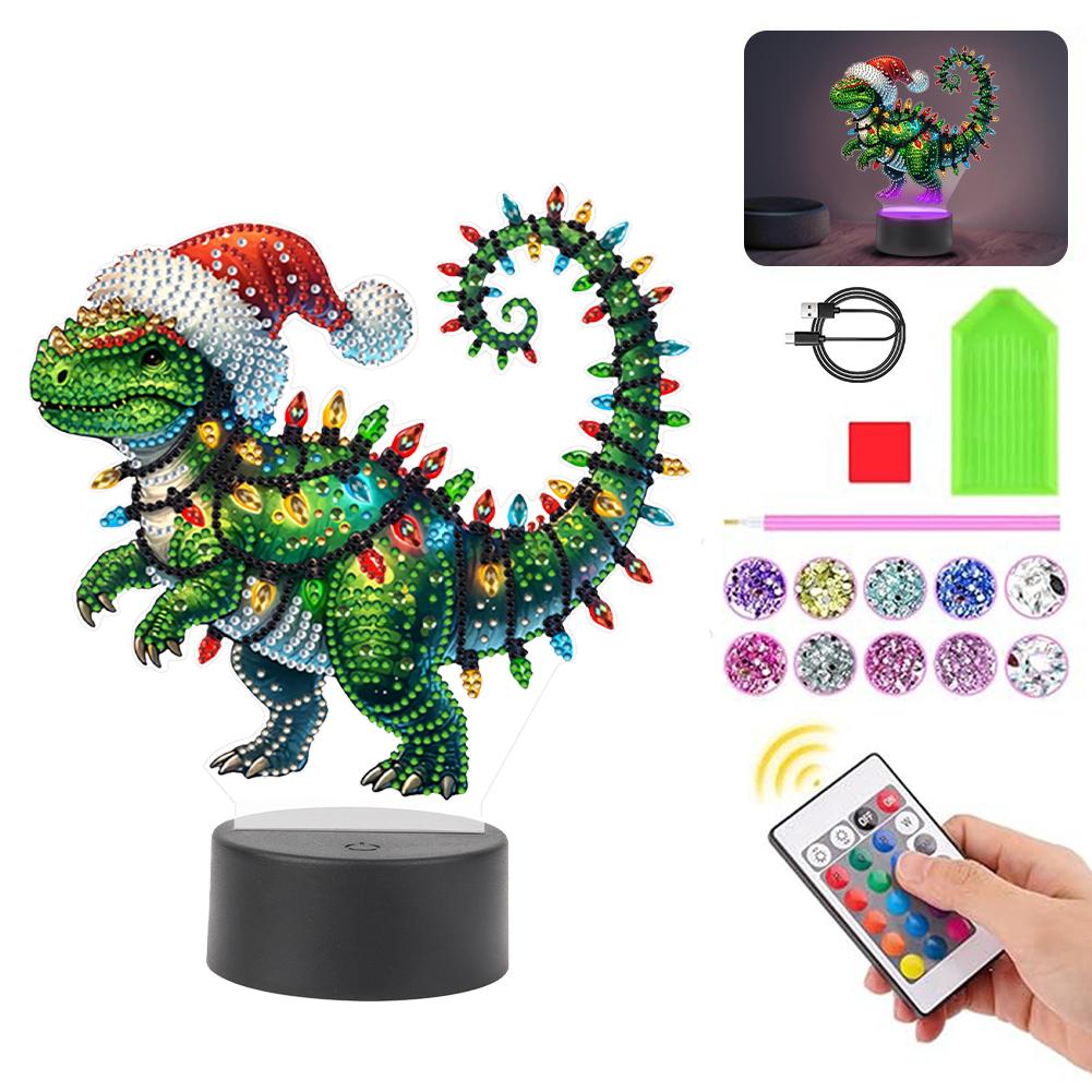 Acrylic Double Sided Vase Diamond Painting Bedside Lamp Multifunctional Diamond Night Lamp Rhinestones LED Light for Home Decor